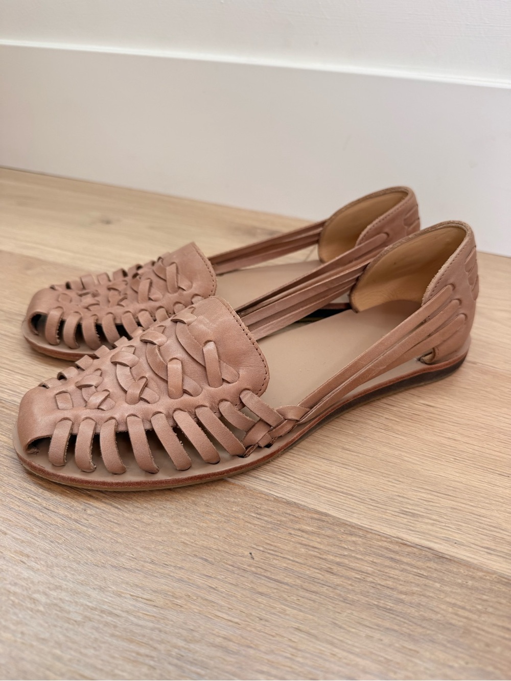 Nisolo Woven Leather Huarache Flats - Brown
